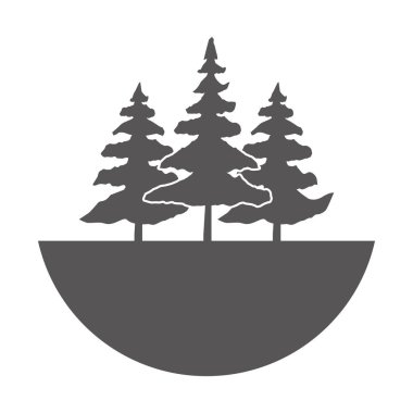 gri Orman ağaçları vintage manzara