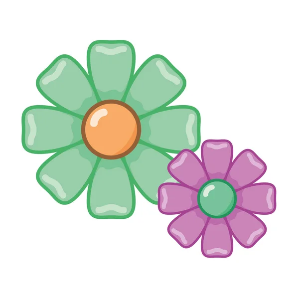 Fleurs nature décoration — Image vectorielle