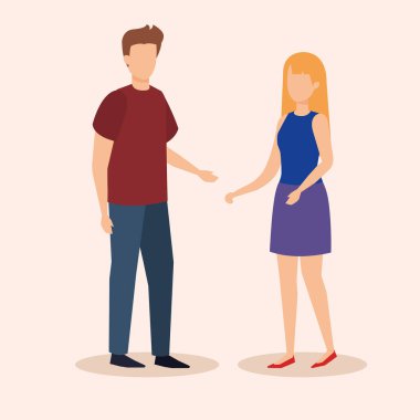 Çift avatar karakter simgeler