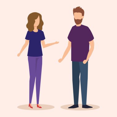 Çift avatar karakter simgeler