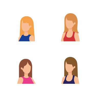 kadın avatarlar karakter grubu