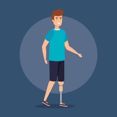 bacak protezi rehabilitasyon Engelli adam