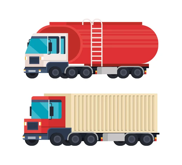 タンカー トラック物流サービス — ストックベクタ