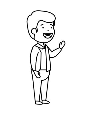 mutlu genç adam karakter