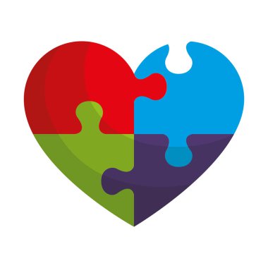 kalp puzzle parçaları ile