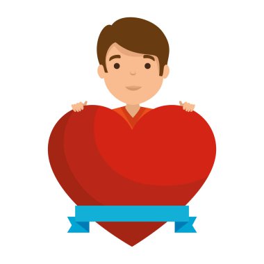 kalp avatar karakter ile genç adam