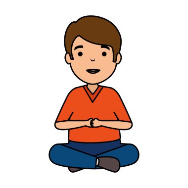 genç adam avatar karakteri oturmuş