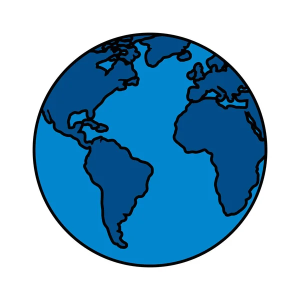 Világ bolygó Föld ikonja — Stock Vector