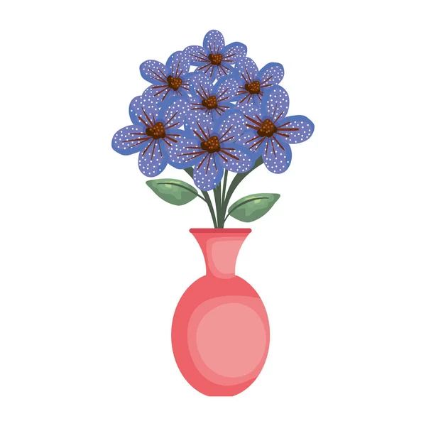 经典花瓶中的花卉装饰 — 图库矢量图片