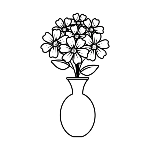 Dekoracja kwiatowa w klasycznym wazon — Wektor stockowy