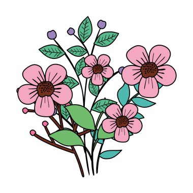 güzel çiçekler dekoratif simgesi