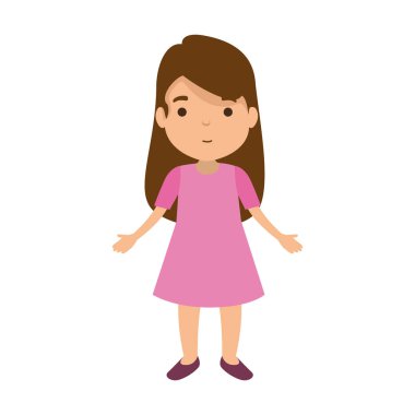 sevimli küçük kız karakter