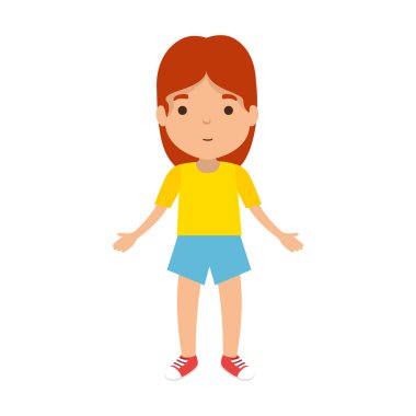 sevimli küçük kız karakter