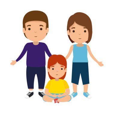 Ebeveynlerin çift kızı karakterlerle