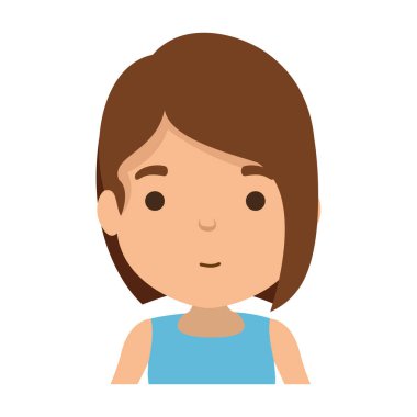 sevimli küçük kız karakter