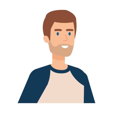 Genç ve rahat bir adam karakter