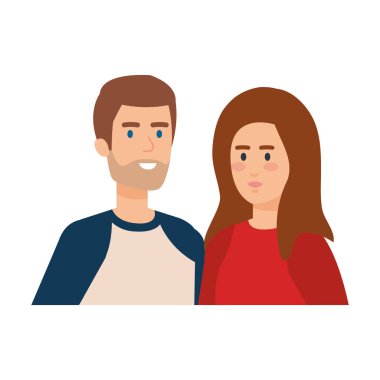 Genç çift avatarlar karakter