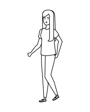 güzel ve genç kadın karakter