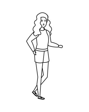 güzel ve genç kadın karakter