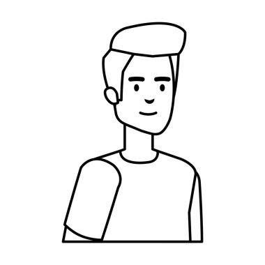 Genç ve rahat bir adam karakter