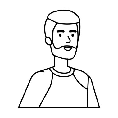 Genç ve rahat bir adam karakter