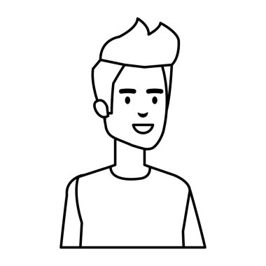 Genç ve rahat bir adam karakter