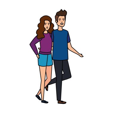 Genç çift avatarlar karakter