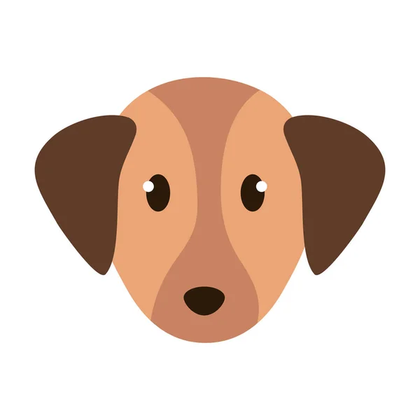 Linda mascota perro cabeza pequeña — Vector de stock