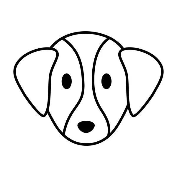Niedliche kleine Kopf Hund Maskottchen — Stockvektor