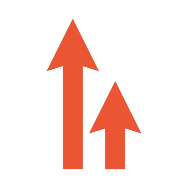 Flèches vers le haut icône isolée — Image vectorielle