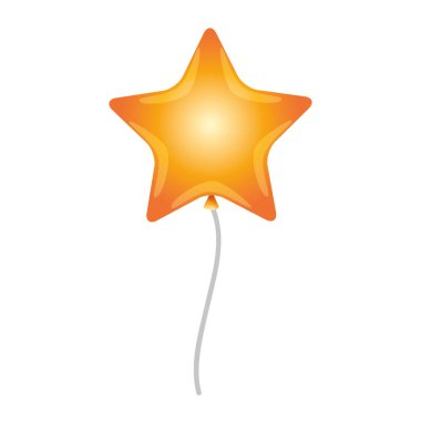 Kayan yıldız şekli ile balon helyum