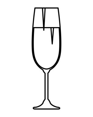 Şampanya fincan izole simgesi