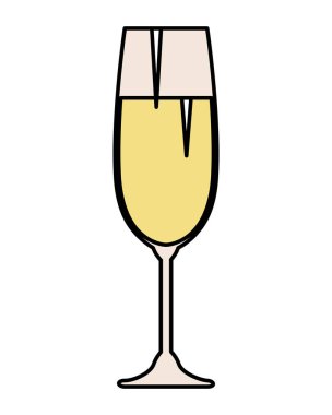 Şampanya fincan izole simgesi