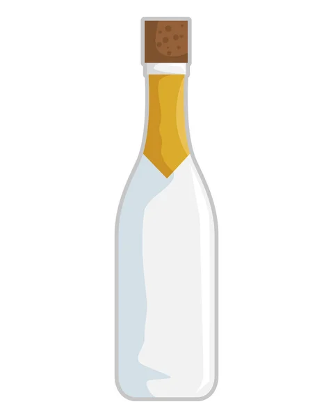 Бутылка вина изолированный значок — стоковый вектор
