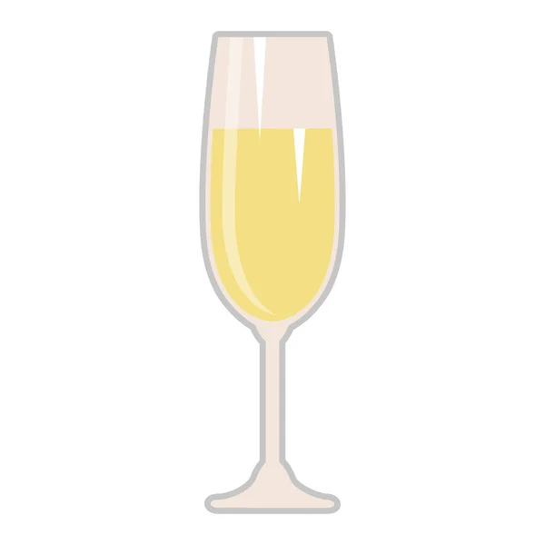 Champagne cup isolated icon — Stock Vector