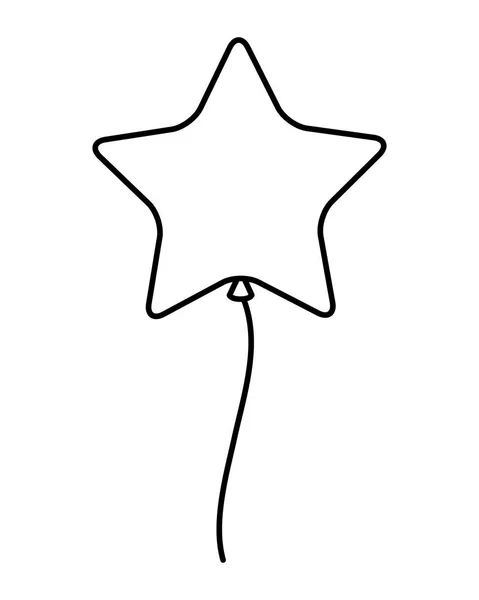 Ballon hélium, a csillag alakú úszó — Stock Vector
