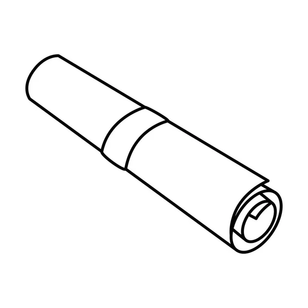 Abschlusszeugnis-Roll-Symbol — Stockvektor