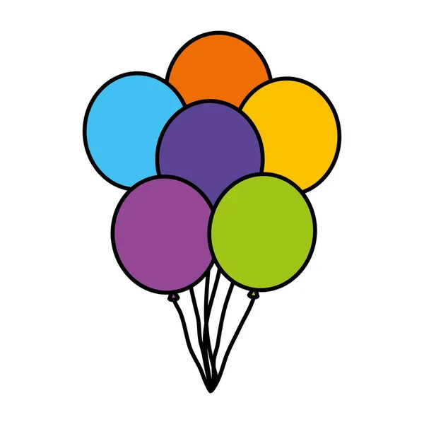Ballonger helium flytande ikon Royaltyfria Stockvektorer