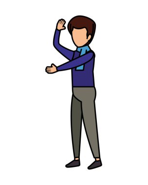 Genç ve rahat bir adam karakter