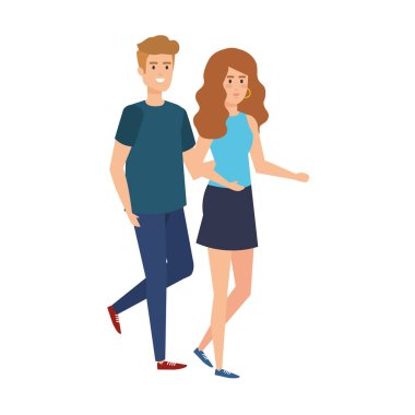 Genç çift avatarlar karakter