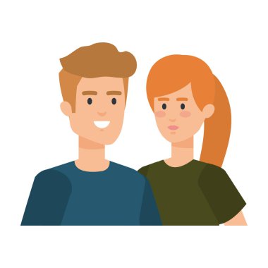 Genç çift avatarlar karakter