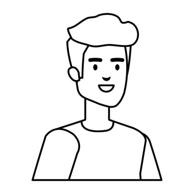 Genç ve rahat bir adam karakter