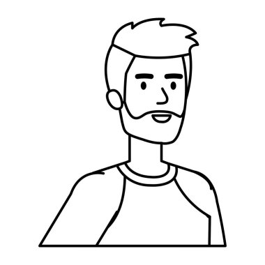 Genç ve rahat bir adam karakter