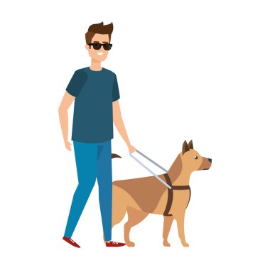 Rehber köpek ile kör adam