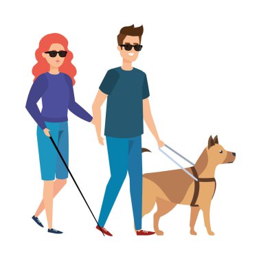 yardımcı ve rehber köpek kör kadınla