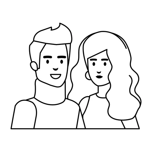 Hombre con cuello ortopédico y mujer ayudante — Vector de stock