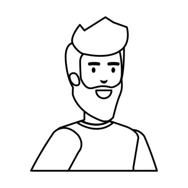 Genç ve rahat bir adam karakter