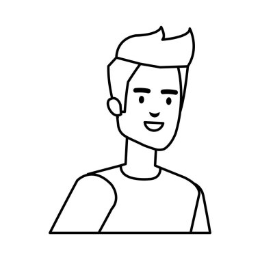 Genç ve rahat bir adam karakter