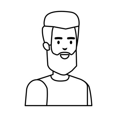 Genç ve rahat bir adam karakter