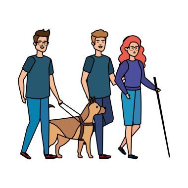 yardımcı ve rehber köpek kör kadınla